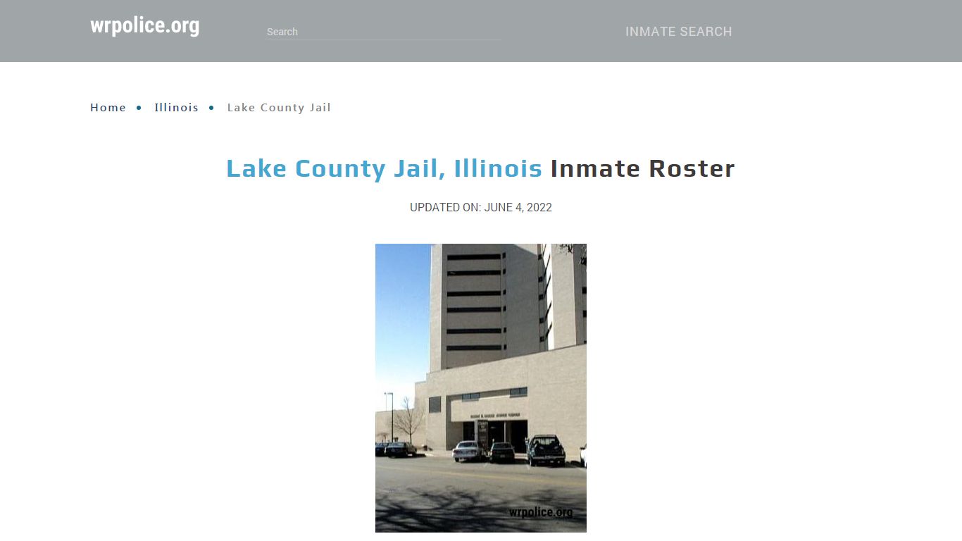 Lake County Jail, Illinois - Inmate Locator
